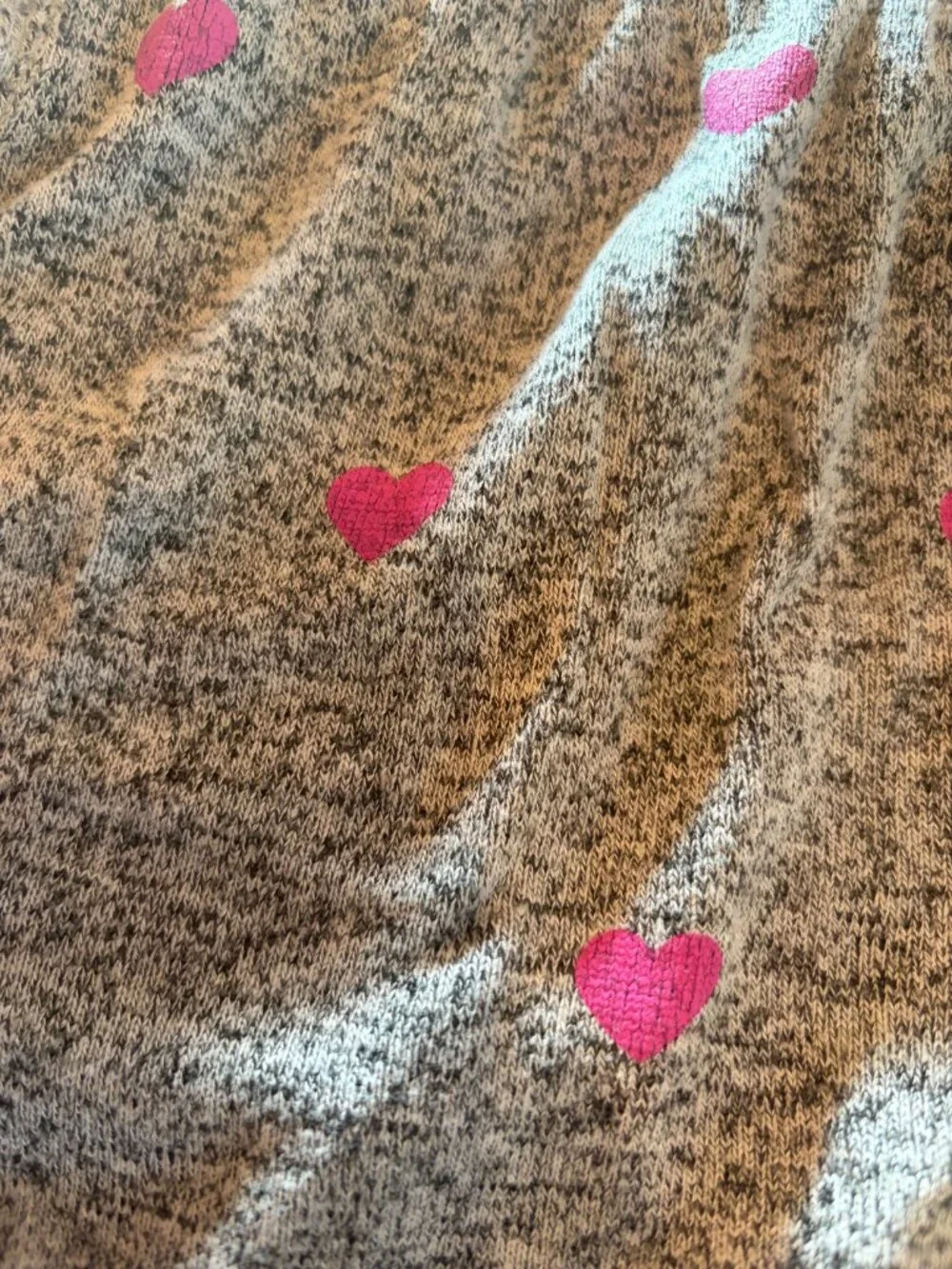 Gap Kids Girls Gray Pink Heart Joggers L 10 Cozy Sweatpants